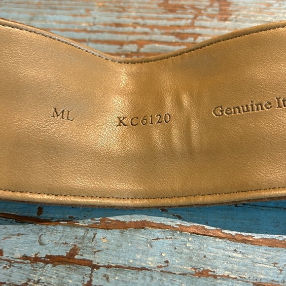 Vintage Suede and Calf Hair Fringed Tan and Leopard Belt ML - Picture 4 of 7